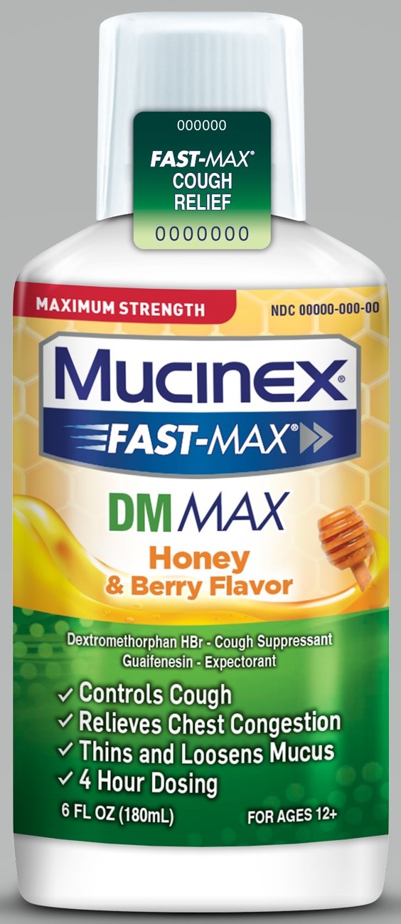 MUCINEX® FAST-MAX® DM Max Adult Liquid - Honey & Berry 